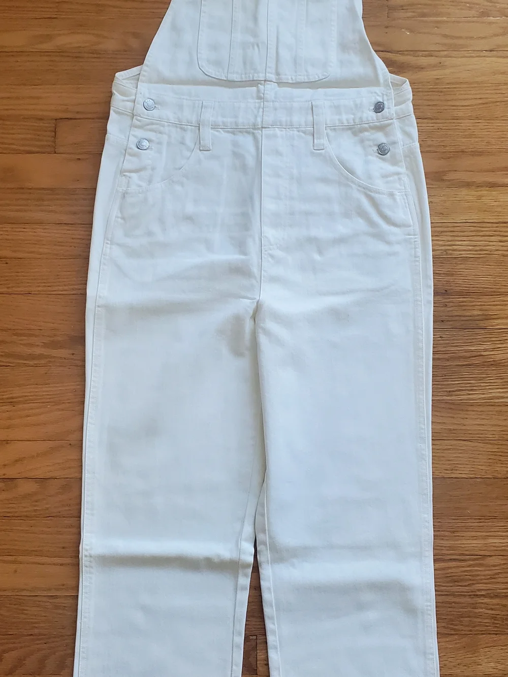 Madewell Ecru/White Denim Overalls New With Tags Medium